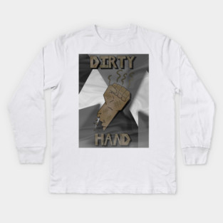 Dirty Hand Fan Art Kids Long Sleeve T-Shirt