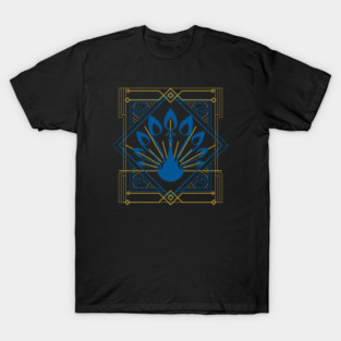 Art Deco Peacock - Vintage Aesthetic T-Shirt