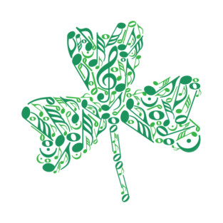 Shamrock Music Notes T-Shirt