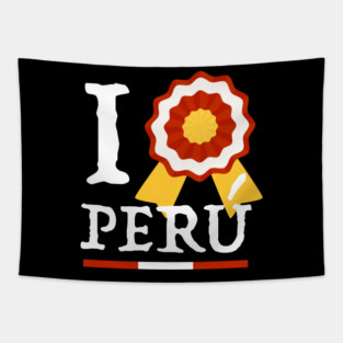 I love Peru - Te Amo Peru - Escarapela Tapestry