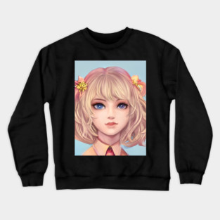 Pretty blonde anime girl Crewneck Sweatshirt