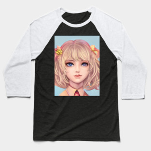 Pretty blonde anime girl Baseball T-Shirt