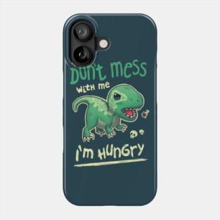 Hungry Raptor // Angry Velociraptor, Kawaii Dinosaur, Paleontology Phone Case