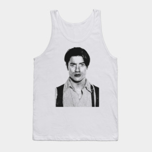 Brendan Fraser - Vintage Pencil Drawing Style Tank Top