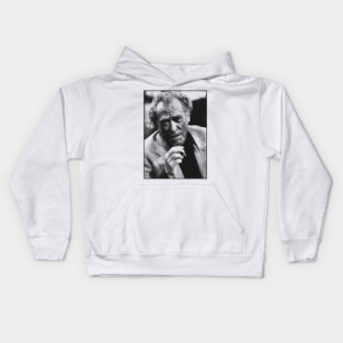 Charles Bukowski - Vintage Pencil Drawing Style Kids Hoodie