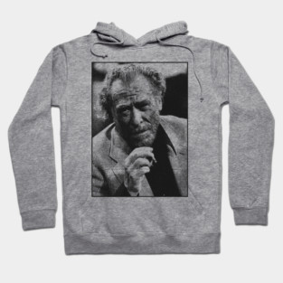 Charles Bukowski - Vintage Pencil Drawing Style Hoodie