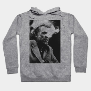 Charles Bukowski Smoke - Vintage Pencil Drawing Style Hoodie