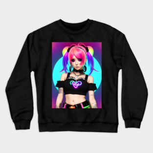 Hot cosplay Harajuku party kawaii girl Crewneck Sweatshirt