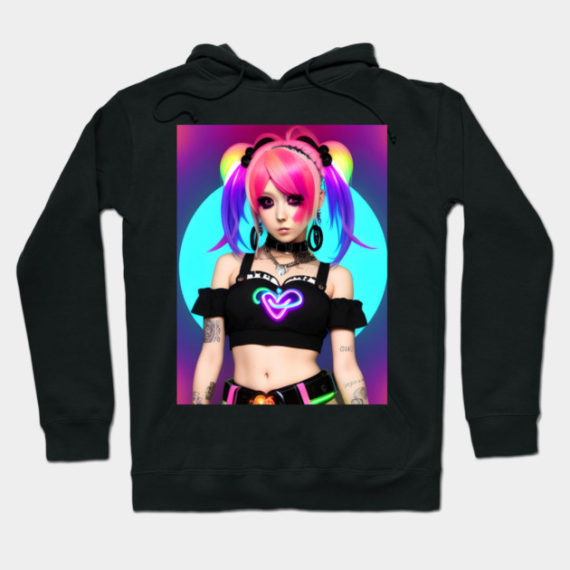 Hot cosplay Harajuku party kawaii girl Hoodie by animegirlnft
