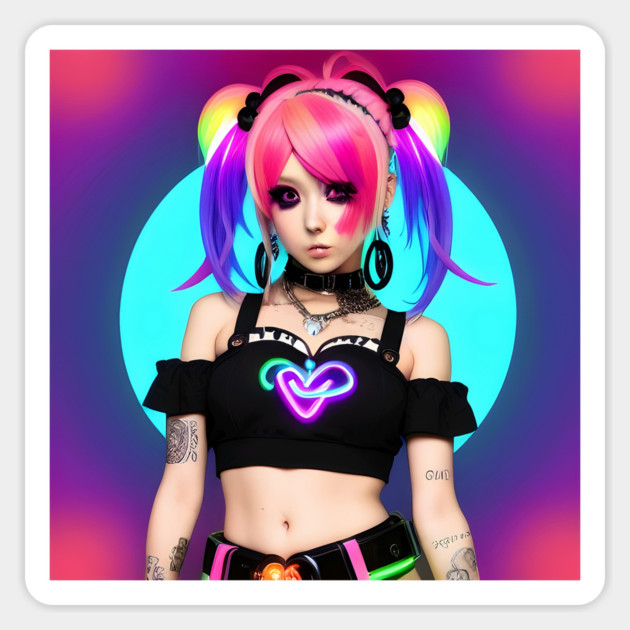 Hot cosplay Harajuku party kawaii girl Sticker by animegirlnft