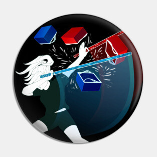 Beat Saber Girl - Meme Edition Pin