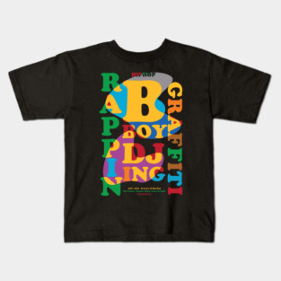 Hip Hop Pillars Colour tee Kids T-Shirt
