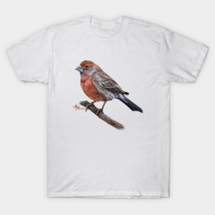 Perched Male House Finch T-Shirt