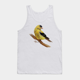 Perched American Goldfinch Tank Top