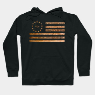 1776 Flag with 2nd Amendment copy Hoodie