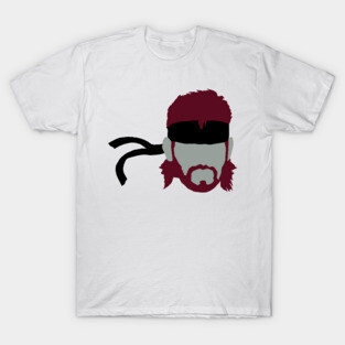 Solid Snake Face Head Hair Silhouette T-Shirt