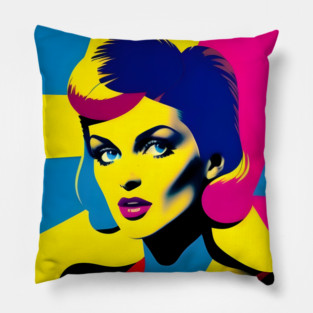 Beautiful Supermodel Pop Art Pillow