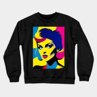 Beautiful Supermodel Pop Art Crewneck Sweatshirt