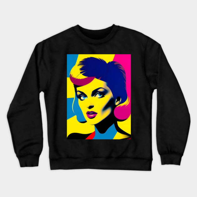 Beautiful Supermodel Pop Art Crewneck Sweatshirt by animegirlnft