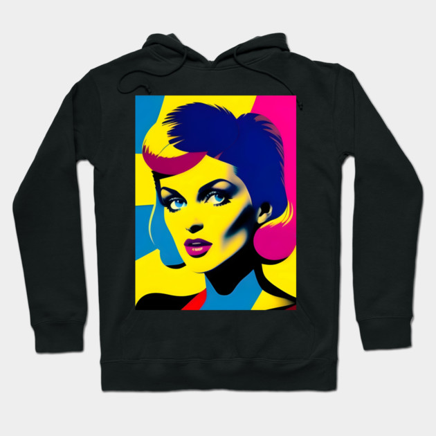 Beautiful Supermodel Pop Art Hoodie by animegirlnft