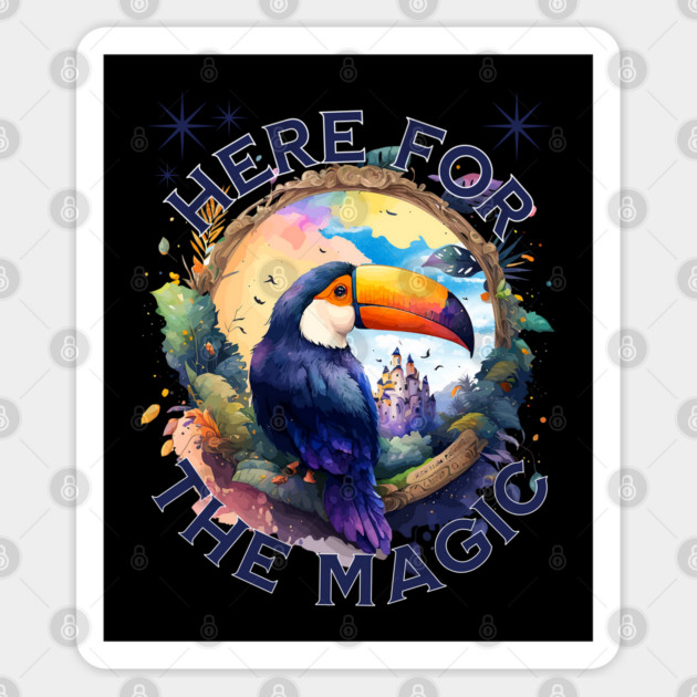 Here for the magic castle tucan Florida Orlando theme parks Sticker by Joaddo