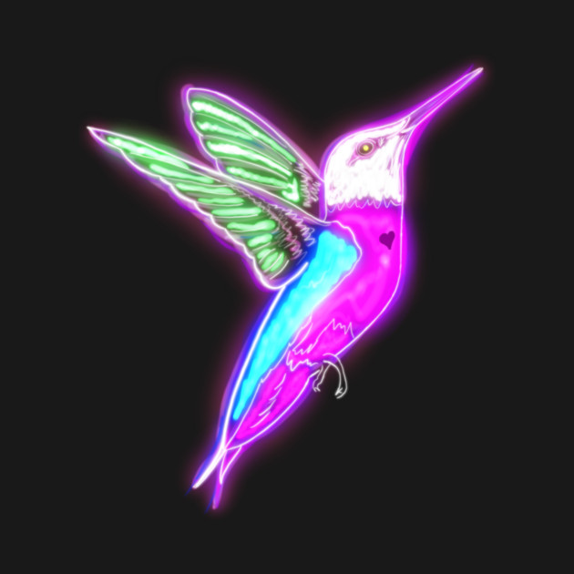 Neon hummingbird by SandyJam
