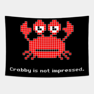 Crabby is not impressed. Tapestry