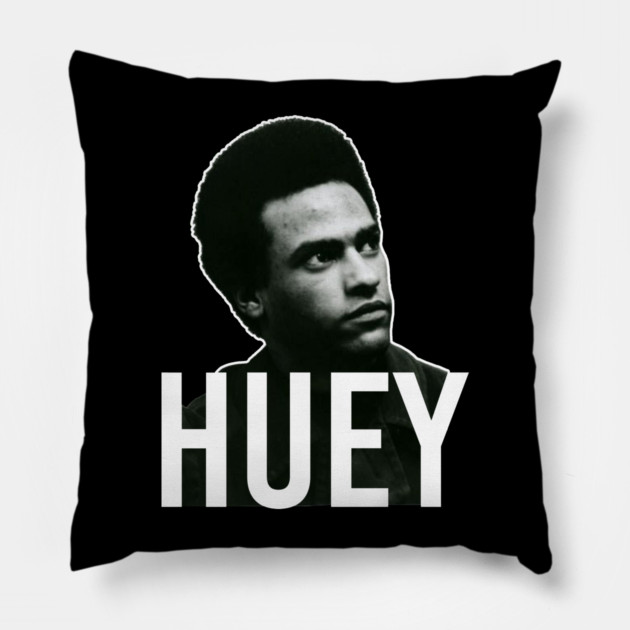 Huey Newton, Huey P. Newton Pillow by UrbanLifeApparel