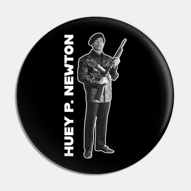 Huey P. Newton Militant Pin by UrbanLifeApparel