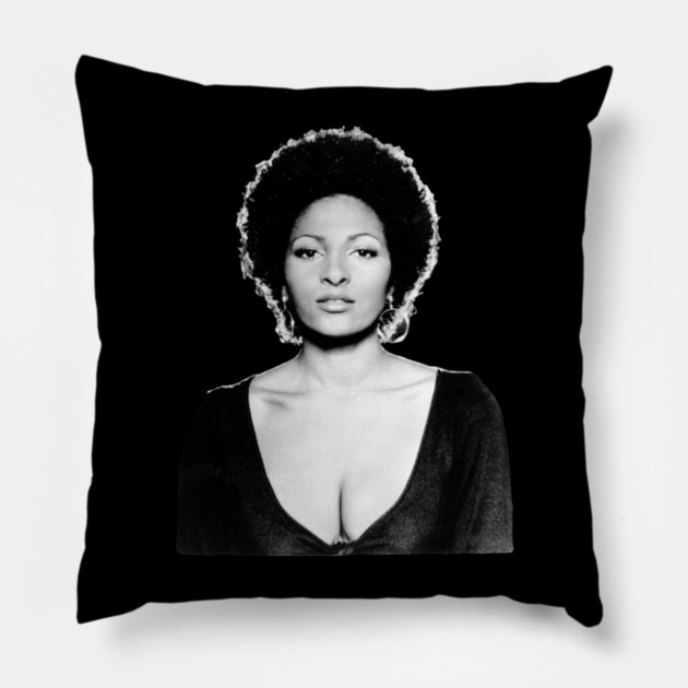 Pam Grier, Black Beauty, Legend Pillow by UrbanLifeApparel