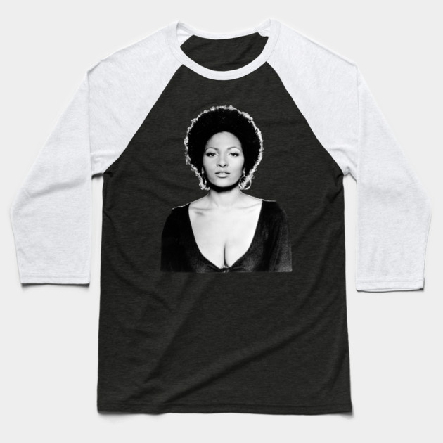 Pam Grier, Black Beauty, Legend Baseball T-Shirt by UrbanLifeApparel