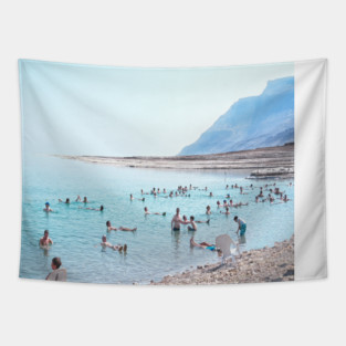 Israel, Dead Sea. Floating and Relaxing Tapestry