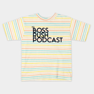 Boss Rush Podcast Logo Word Blue Kids T-Shirt