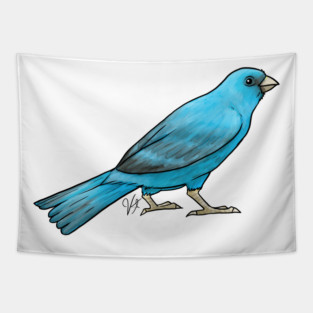 Bird - Canary - Blue Tapestry