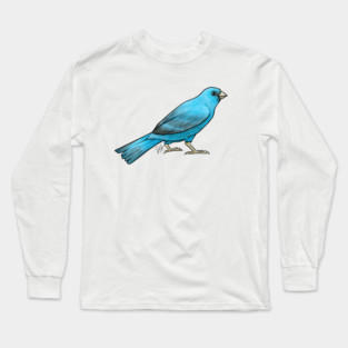Bird - Canary - Blue Long Sleeve T-Shirt