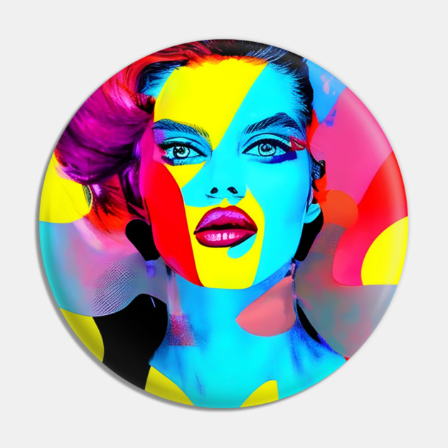 Pop Art Fashion Model Pin by animegirlnft