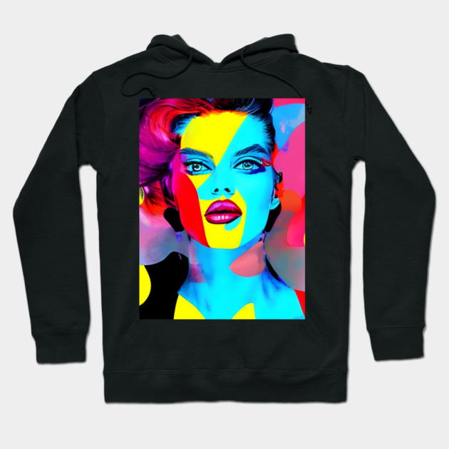 Pop Art Fashion Model Hoodie by animegirlnft