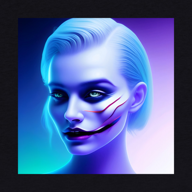 Sad Girl with Joker's Smile by animegirlnft