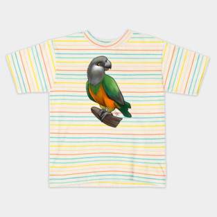 Bird - Senegal Parrot - Orange Bellied Kids T-Shirt