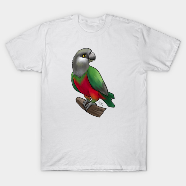 Bird - Senegal Parrot - Red Bellied T-Shirt by Jen's Dogs Custom Gifts and Designs