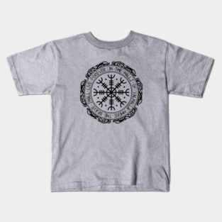 Aegishjalmur the "Helm of Awe" Viking Warrior Shield Art Kids T-Shirt
