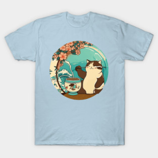 Lucky Cat Coffee Time T-Shirt
