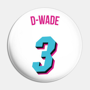 Dwyane Wade 'D Wade' Nickname Jersey - Miami Heat Pin