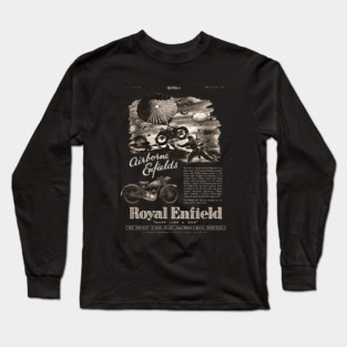 Royal Enfield WDRE Retro Vintage Motorcycle WW2 Long Sleeve T-Shirt