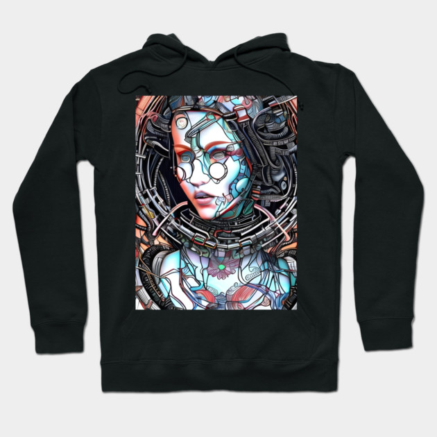 Artificial Intelligence Android Girl Hoodie by animegirlnft