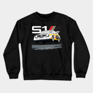 WRC Sport S1 E2 Group B Rally Car Stig Blomqvist, Mikkola 4X4 Walter Röhrl Crewneck Sweatshirt