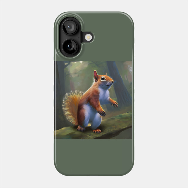 Squirrel Standing In Mountain Phone Case by animegirlnft