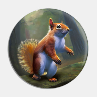 Squirrel Standing In Mountain Pin