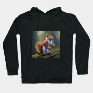 Squirrel Standing In Mountain Hoodie