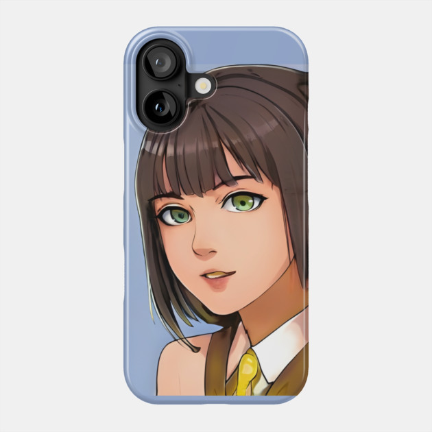 Brown hair anime school girl Phone Case by animegirlnft